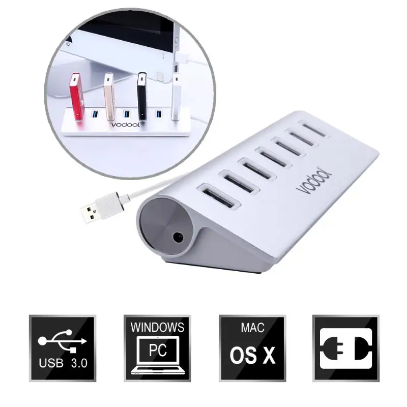 USB 3.0 HUBs Super fast Speed 5Gbps 7 Ports USB Splitter usb charger for Win 10 laptop PC Computer Peripherals USB 3.0 HUBs Super fast Speed 5Gbps 7 Ports USB Splitter usb charger for Win 10 laptop PC Computer Peripherals