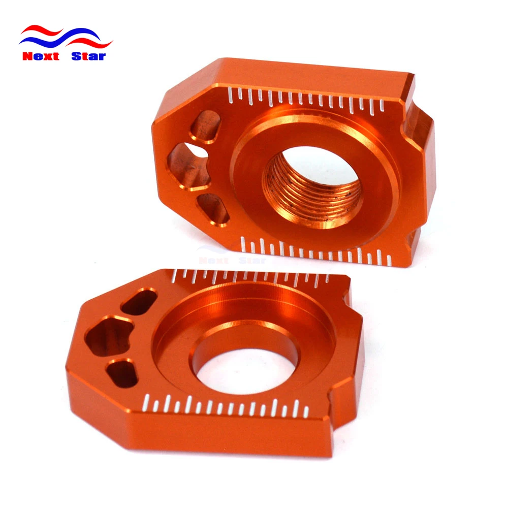 Оранжевый ЧПУ сзади сеть Adjuster мост блок для KTM SX SXF XC XCF EXCF XCW XCFW 125 150 200 250 300 350 400 450 500 525 530