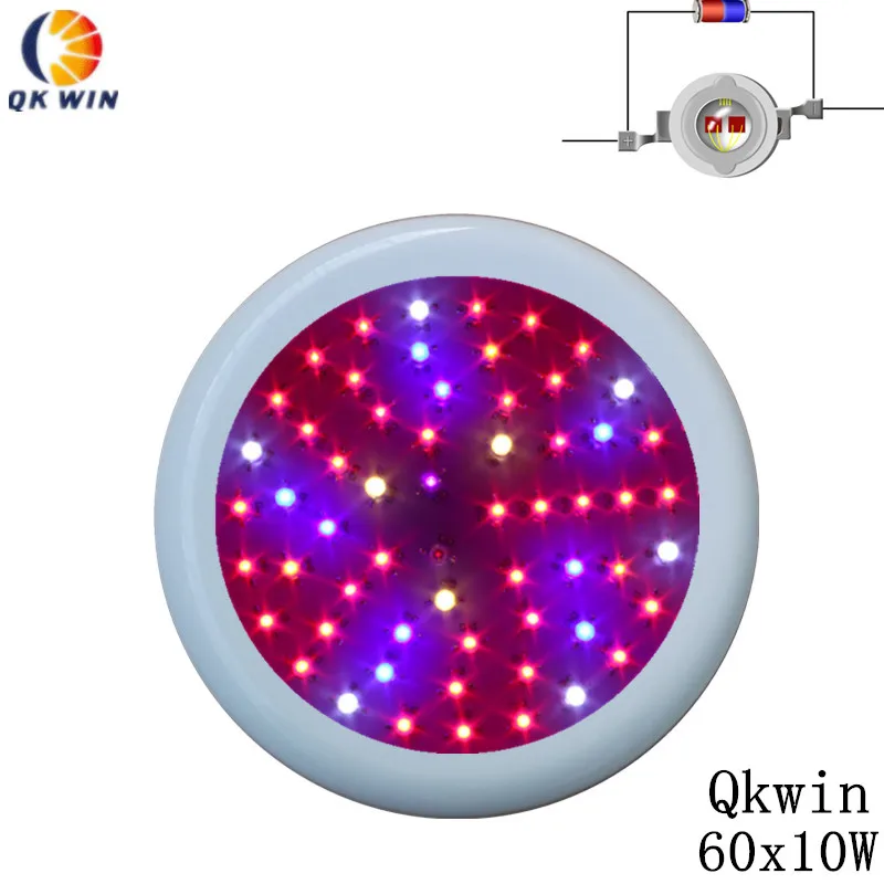 Супер НЛО 600 Вт растет свет 60x10 высокое мощность двойной чип Led УФ и ИК гидропоники освещение системы полный спектр