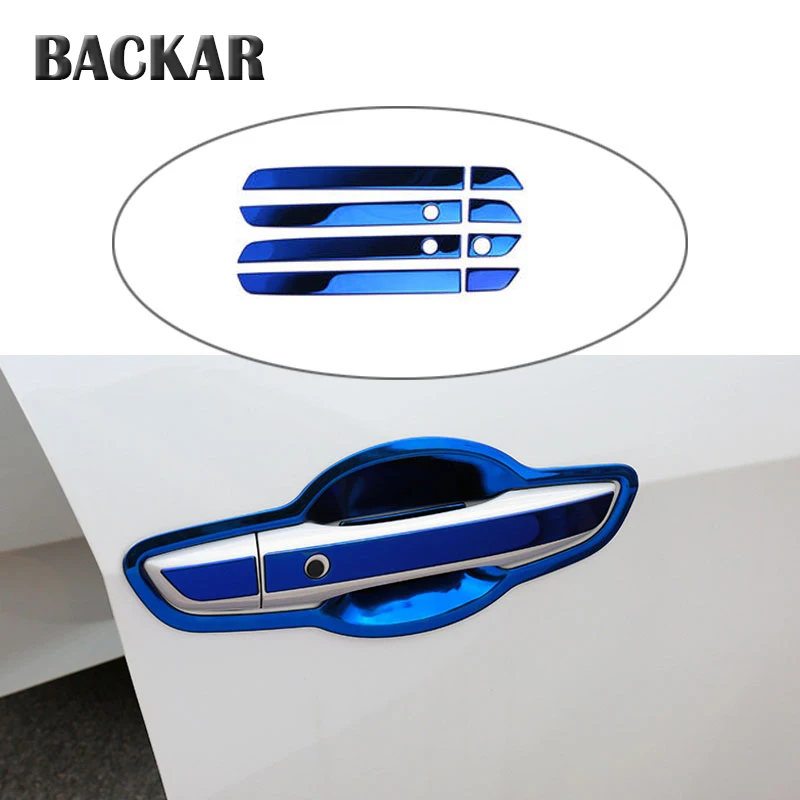 

BACKAR Auto Car Styling For Honda Civic 10th 2016 2017 Modified Stainless Steel Outer Door Handle Covers Stickers Accessories
