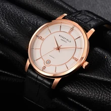 2017 Quartz Marque Lady Montres Femmes De Luxe Rose Or Antique Carré Casual En Cuir Robe montre-Bracelet Relogio Feminino Montre