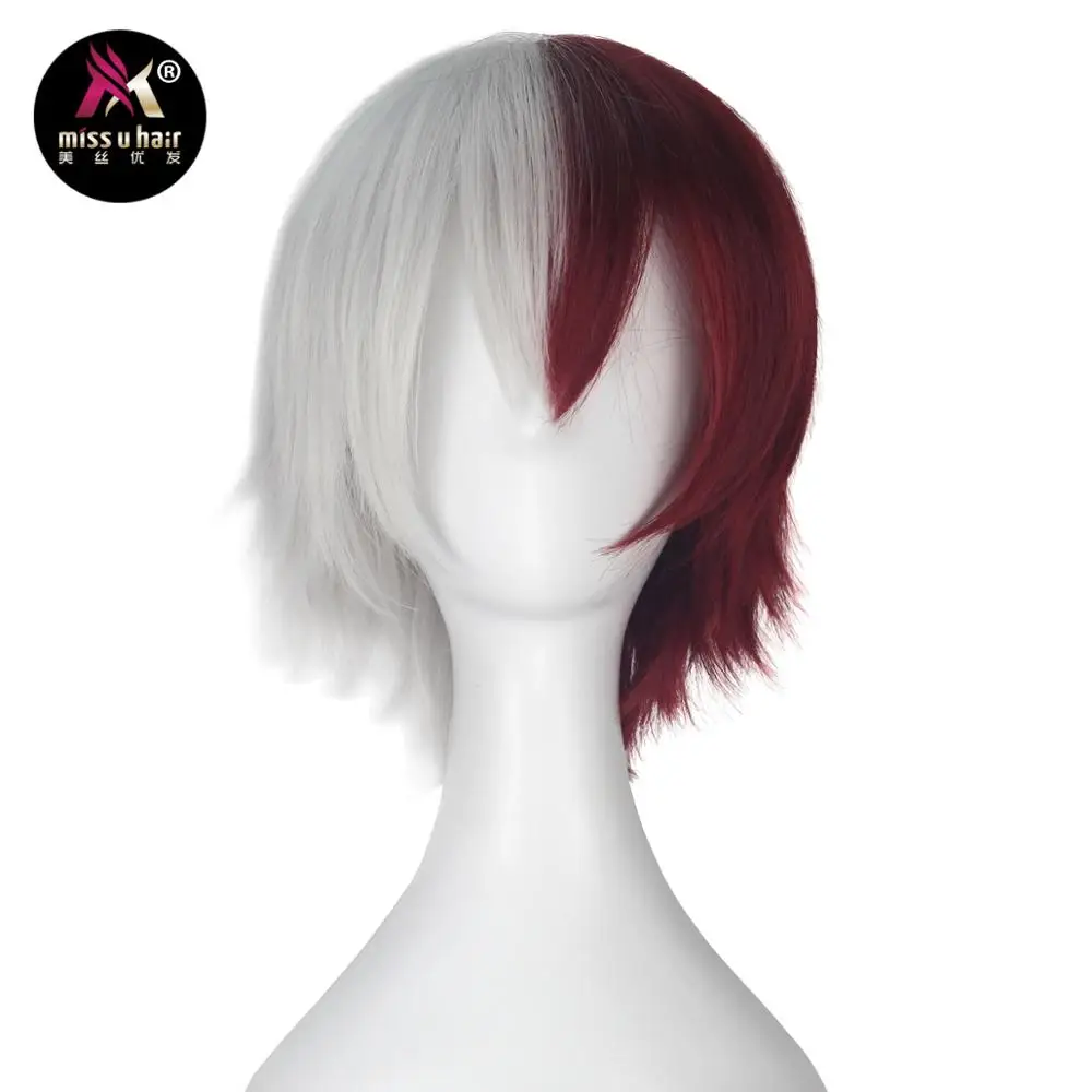 Miss U Rambut Sintetis Pria Pendek Lurus Warna Rambut Halloween