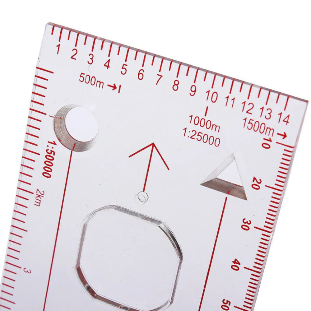 

Hiking Compass Survival Multifunction Ruler Map Magnifier Portable Lanyard Pocket Mini Outdoor Perfect