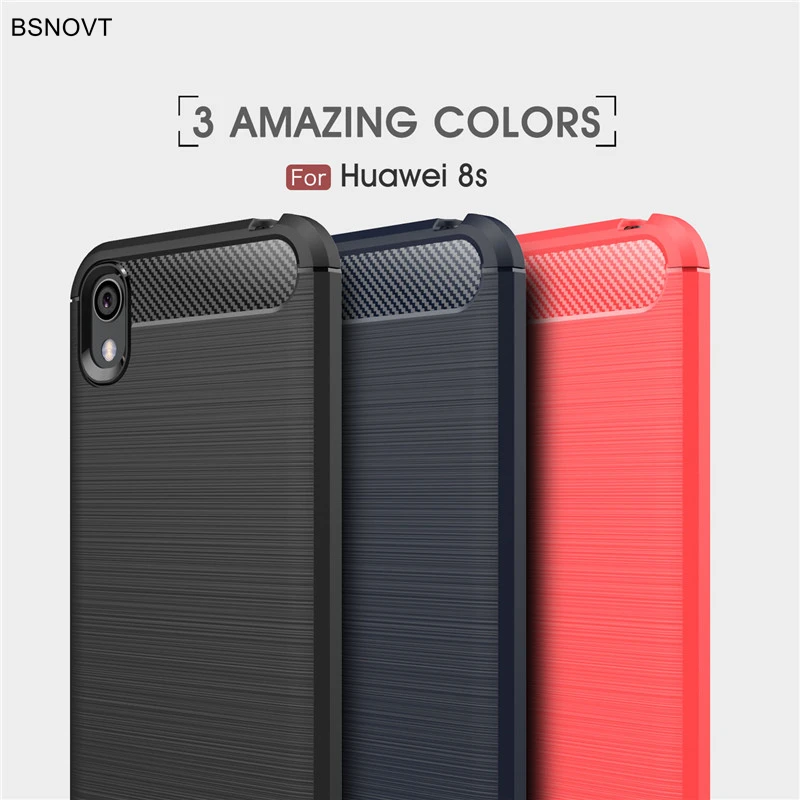 BSNOVT Honor 8S Case For Huawei Cover Shockproof Silicone Brushed Bumper Y5 2019 Funda AMN-LX9 AMN-LX1 |