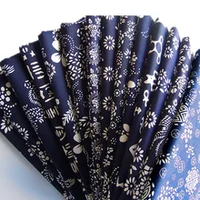 CF108 1 метр Китайский Синий принт тонкая ткань хлопок ткань ручной работы растение деятельности печати и крашеная ткань для занавески