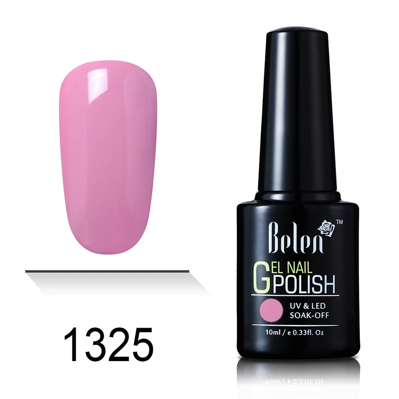 Гель-лак для ногтей серии Belen Pink, высокое качество, маникюрный салонный лак для ногтей, 10 мл, впитывающий Полупостоянный органический УФ светодиодный Гель-лак для ногтей - Цвет: 1325