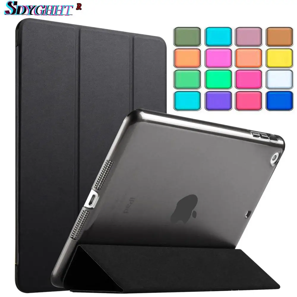 

Hot new Case for for New iPad 9.7 2017 2018 Release,PU Smart Cover Case Magnet wake up sleep model A1822 A1823 A1893 A1954 cover