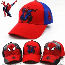 Детская хлопковая кепка с рисунком Человека-паука для мальчиков и девочек, шляпа в стиле хип-хоп, кепка для косплея Человека-паука, вечерние подарки на день рождения