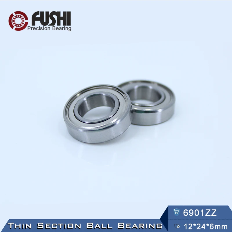 

6901ZZ Bearing ABEC-5 (10PCS) 12*24*6 mm Metric Thin Section 6901Z Ball Bearings 6901 ZZ 61901