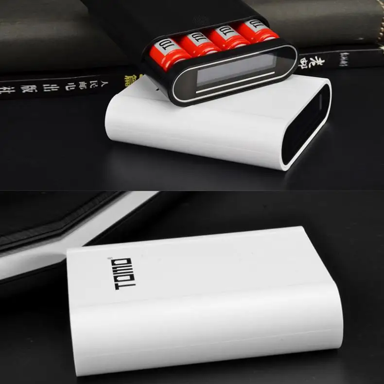 M4 USB литий-ионная Интеллектуальная батарея зарядное устройство lcd Smart DIY Мобильный Внешний аккумулятор чехол с поддержкой аккумуляторов 4x18650 и двумя выходами