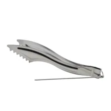 Уголь для кальяна из нержавеющей стали щипцы кривой нож зубы кальян Тонг уголь зажимы запирающие щипцы для кальяна аксессуары