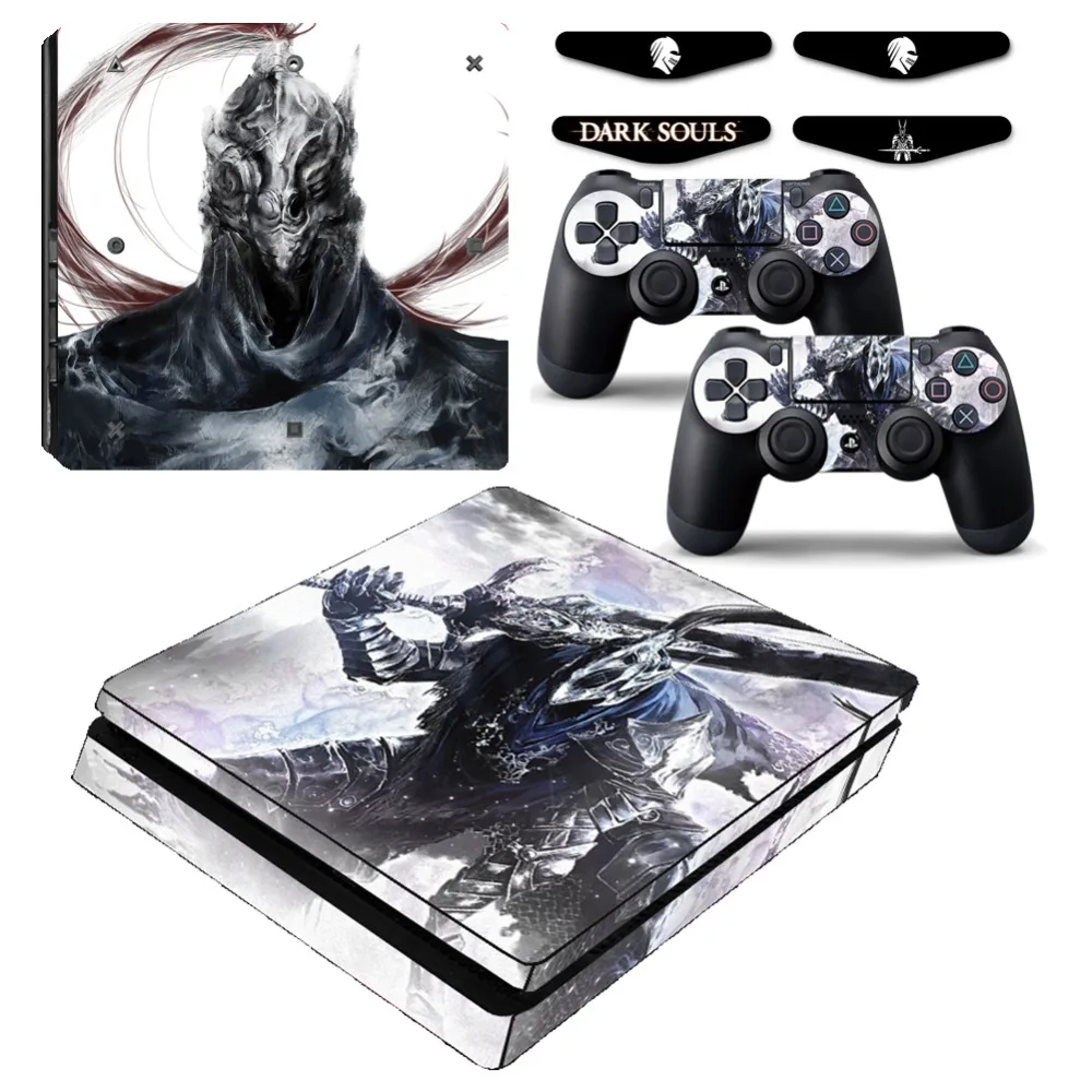 Dark Souls 3 Ps4 Slim Vinyl Skin Decal Sticker Cover Case For Sony Playstation 4 Slim Console And Controller And Led Light Bar Stickers Sony 4 Stickerssoul Aliexpress