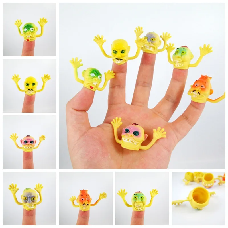 

5 pcs Finger Puppets Story Time Kids Funny Toys Party Favors Toy Plastic Puppets New-Color funny face Assorted For Children gift