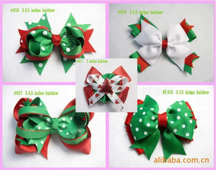 baby girl christmas hair bows