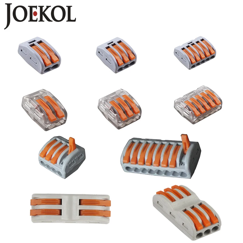 Frete Grátis (30 pçs/lote) fio Conectores WAGO mini rápido, Compacto Universal Conector de Fiação, push-in condutor Terminal Block