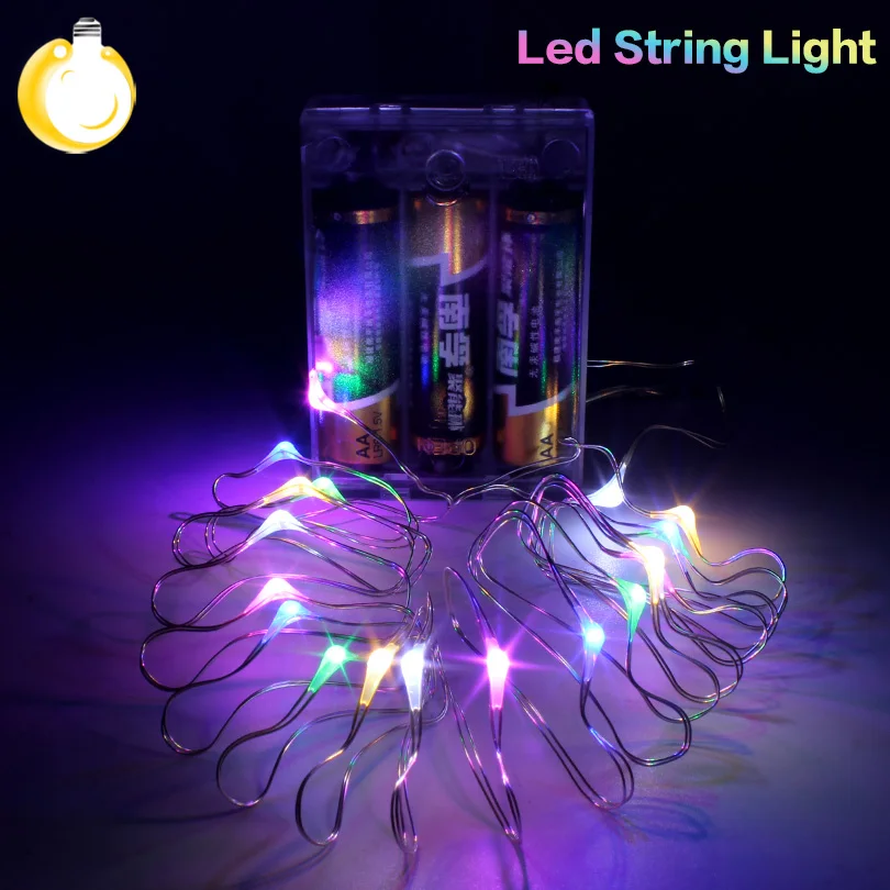 

AA Battery Powered LED Copper Wire String light For Fairy Christmas Tree Holiday Party Decoration Night lighting