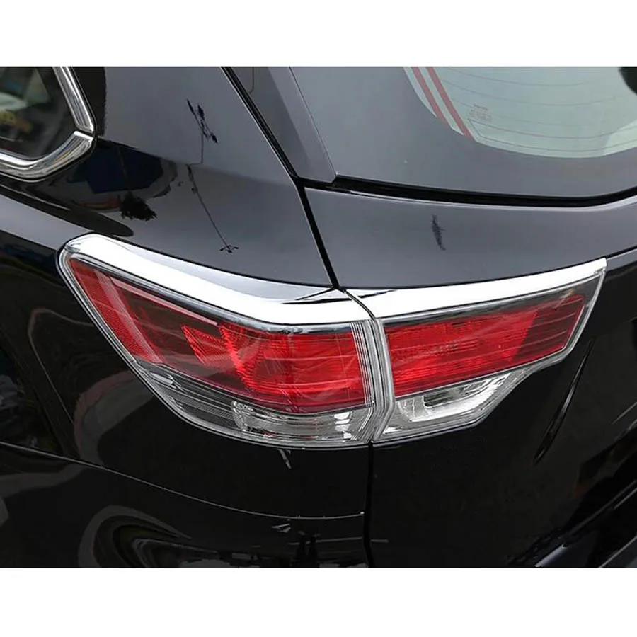 Yaquicka 4pcs/set Chrome Abs Car Exterior Rear Tail Light Lamp Strip