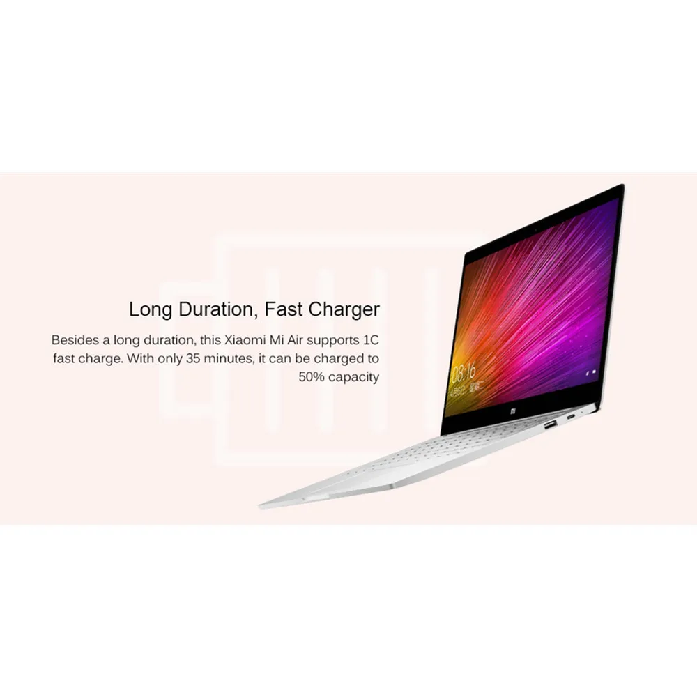Xiaomi Mi Air Laptop 12.5 Inch Ultra Thin Windows 10 Intel Core M3 - 8100Y 4GB 128GB Backlit Keyboard HDMI Fast Charger Notebook