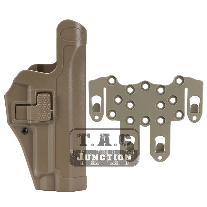 

Tactical Sepra Level 2 Auto Lock Duty Right Hand Full Length Pistol Holster w/ STRIKE MOLLE Platform for Sig Sauer P226 P229