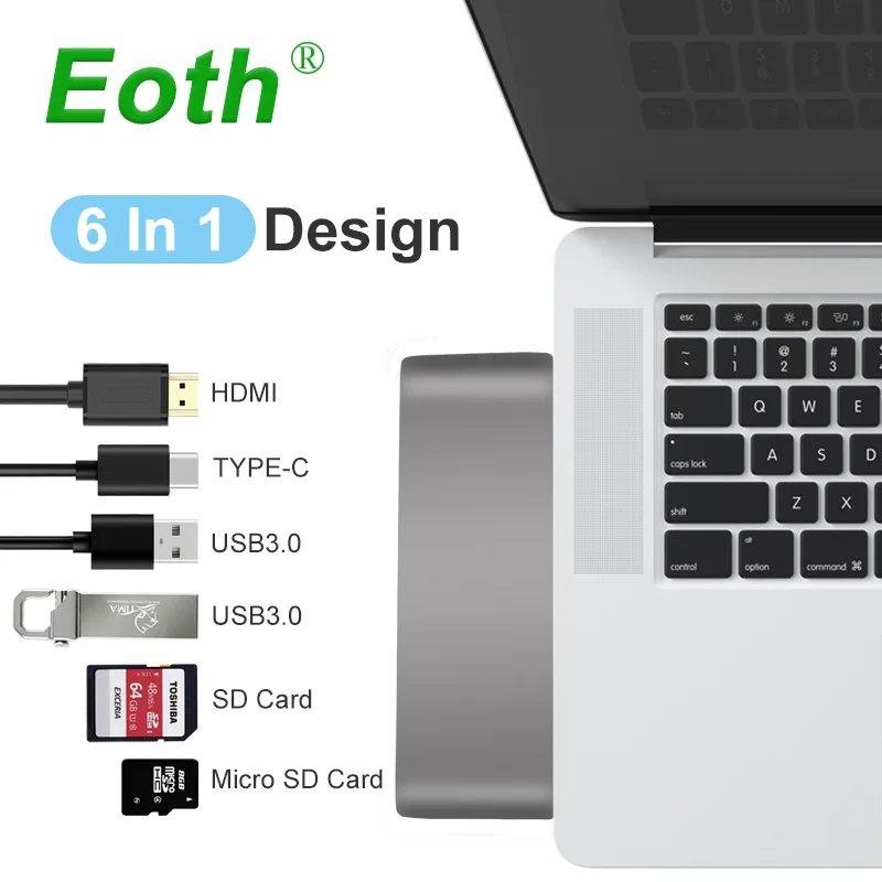 

usb hub 3.0 type c adapter splitter computer accessories multi port adaptador pc 3.1 power usb-c para hdmi hab micro multiple