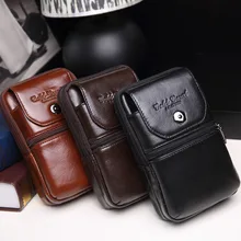 Для мужчин пояса из натуральной кожи коровьей винтаж путешествия сотовый/мобильный чехол для телефона Обложка ремень Хип Бум сумка крюк кошелек Фанни