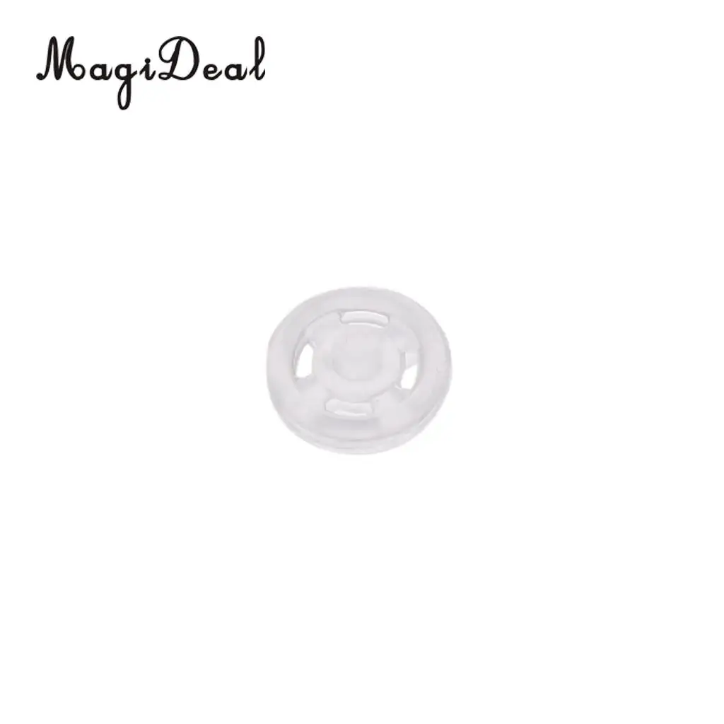 MagiDeal 50Sets 7mm Rubber Clear Invisible Snap Fasteners Press Studs for Dolls Clothes DIY Making Mini Buckle Snap Knot Button