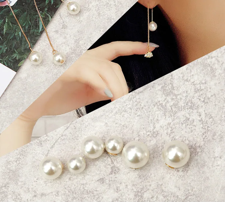 

Highlight Imitation Pearl ABS Beads Ear Plug DIY Handmade Earrings Making Accessories Jewelry Finding Components 20pcs