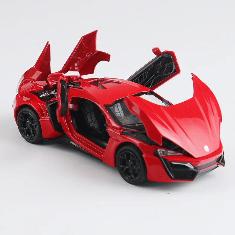 

KD Alloy Hyper Sport Model Excellent Quality 15.5Cm Scale 1:32 & 4 Open Doors Collective/Pull Back N Return Power Toys Car