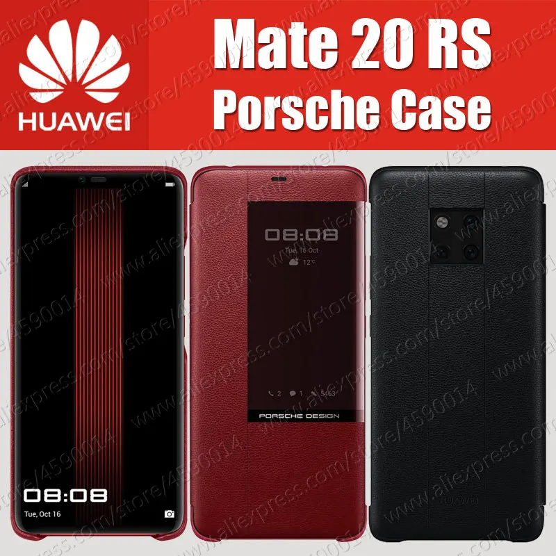 

Sync official 100% Original Mate 20 RS Case Genuine leather Smart View Flip Cover For HUAWEI Mate20 RS Case Porsche Design