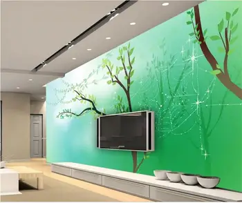 

custom 3d photo wallpaper living room mural forest and green tree simple picture background wall non-woven wallpaper for wall 3d
