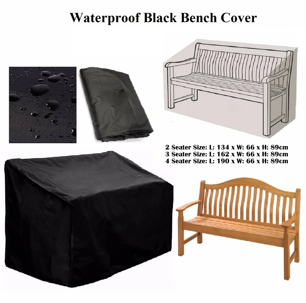 

2/3/4 Seater Bench Seat Cover All Sizes Heavy Duty Waterproof Garden Outdoor All-Purpose Covers Furniture Dust Covers S M L