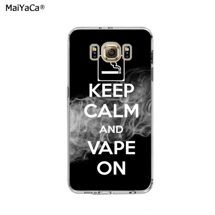 keep calm and vape on soft silicone clear transparent phone case for