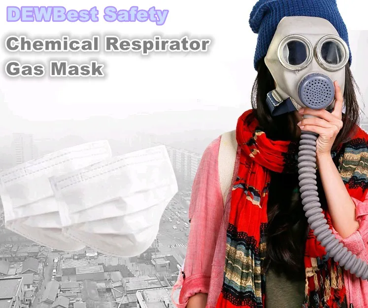 Фильтр-маска формальдегид пестицид двойной бак газ спрей краска химическая пыль силиконовый защитный респиратор противогаз