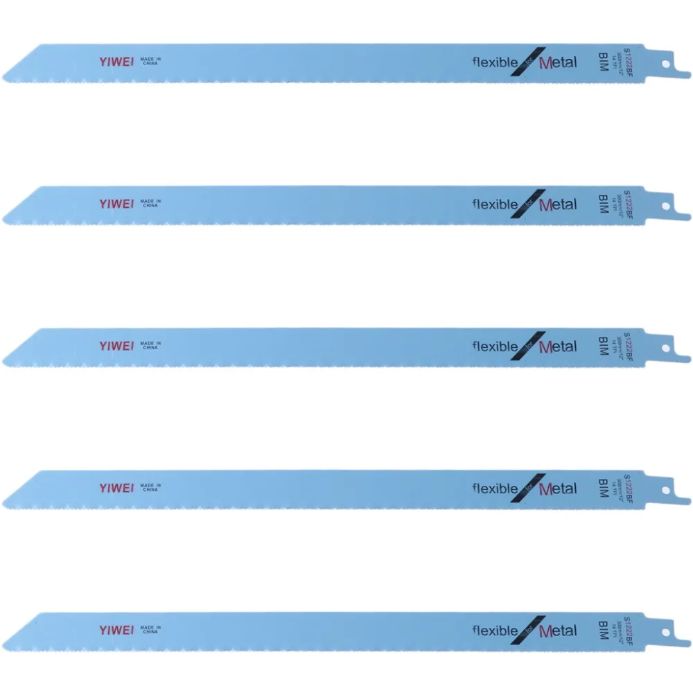

5Pcs 305mm 12" BIM S1222BF Reciprocating Saw Blades For Cutting Metal And Wood