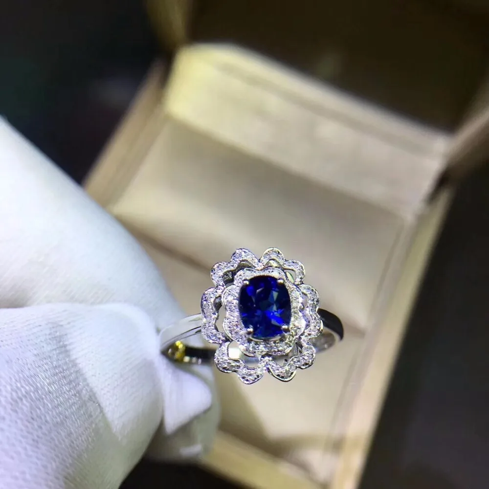 Хорошее ювелирное изделие, сапфировое кольцо, натуральный 0.91ct, не нагревается, королевский синий сапфир, драгоценный камень, чистое золото 18 К, ювелирные изделия для женщин, кольца с бриллиантами