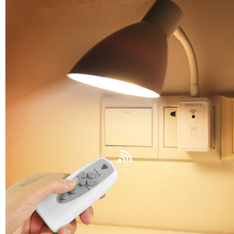 

10w Bedroom bedside lamp remote control timing dimmable plug-in eye protection energy-saving lamp soft light night light