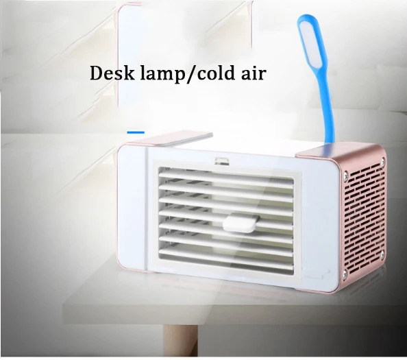 Двойной USB мини вентилятор холодного воздуха тихий холодный общежитии компьютерный стол домашний офис настольная лампа Семь Листьев охлаждения 5 Вт