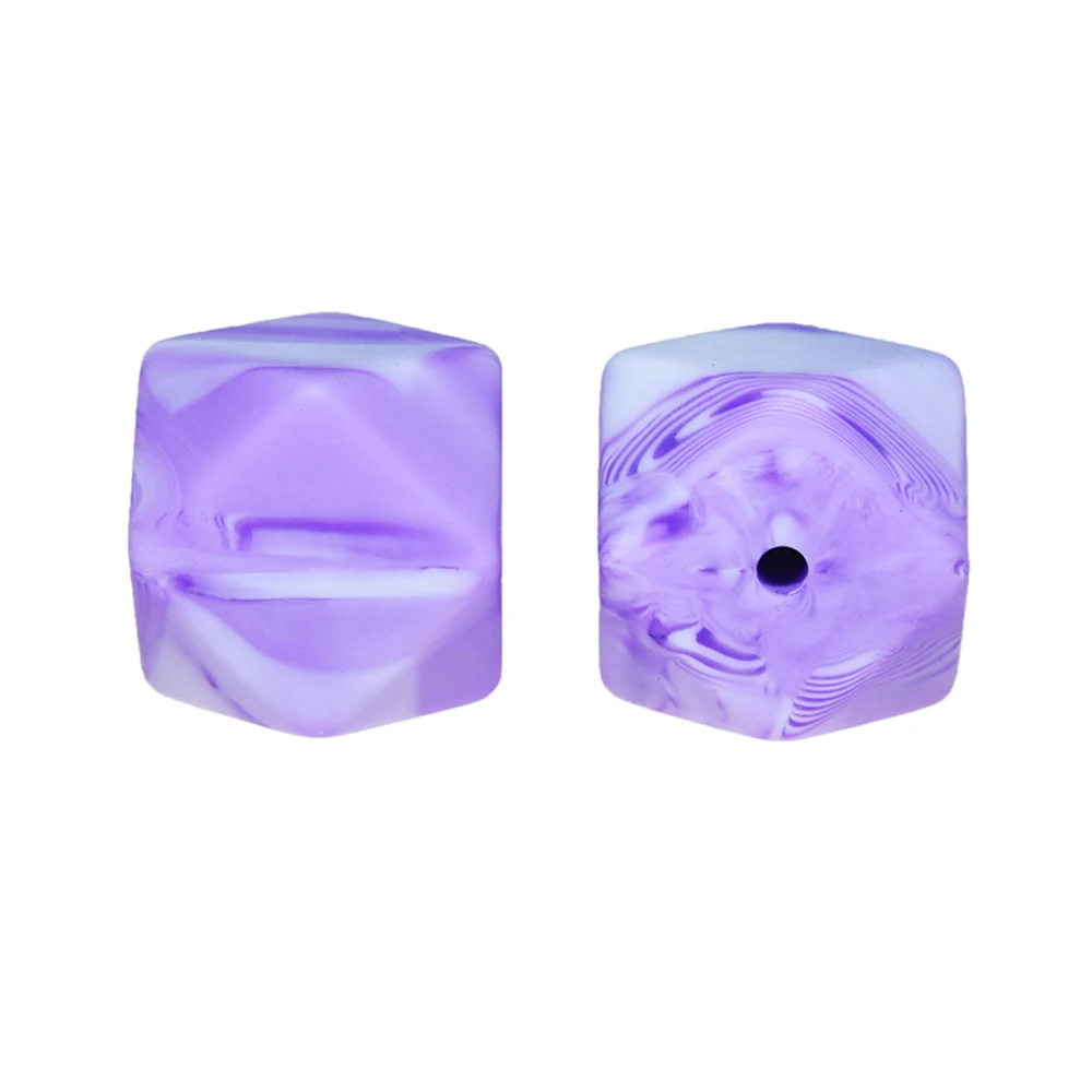 

Happyfriends 20pcs/lot 17mm Hexagon Silicone Bead Teething Baby Teether DIY Pacifier Chain Baby Toy Handmade Baby Chewing Gifts