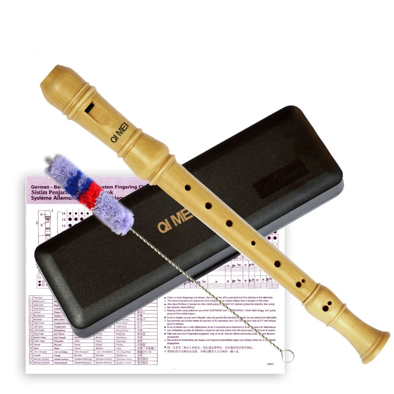 Soprano Recorder Flute Wood 8 Hole High Pitch C baroque Style