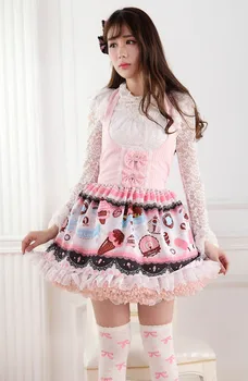 

JSK Lolita Cute Lolita Costume Ice Cream Patterns Lovely Print Lolita JSK Pink