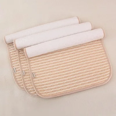 new baby waterproof breathable and washable small sized diaper pad - Цвет: coffe stripe