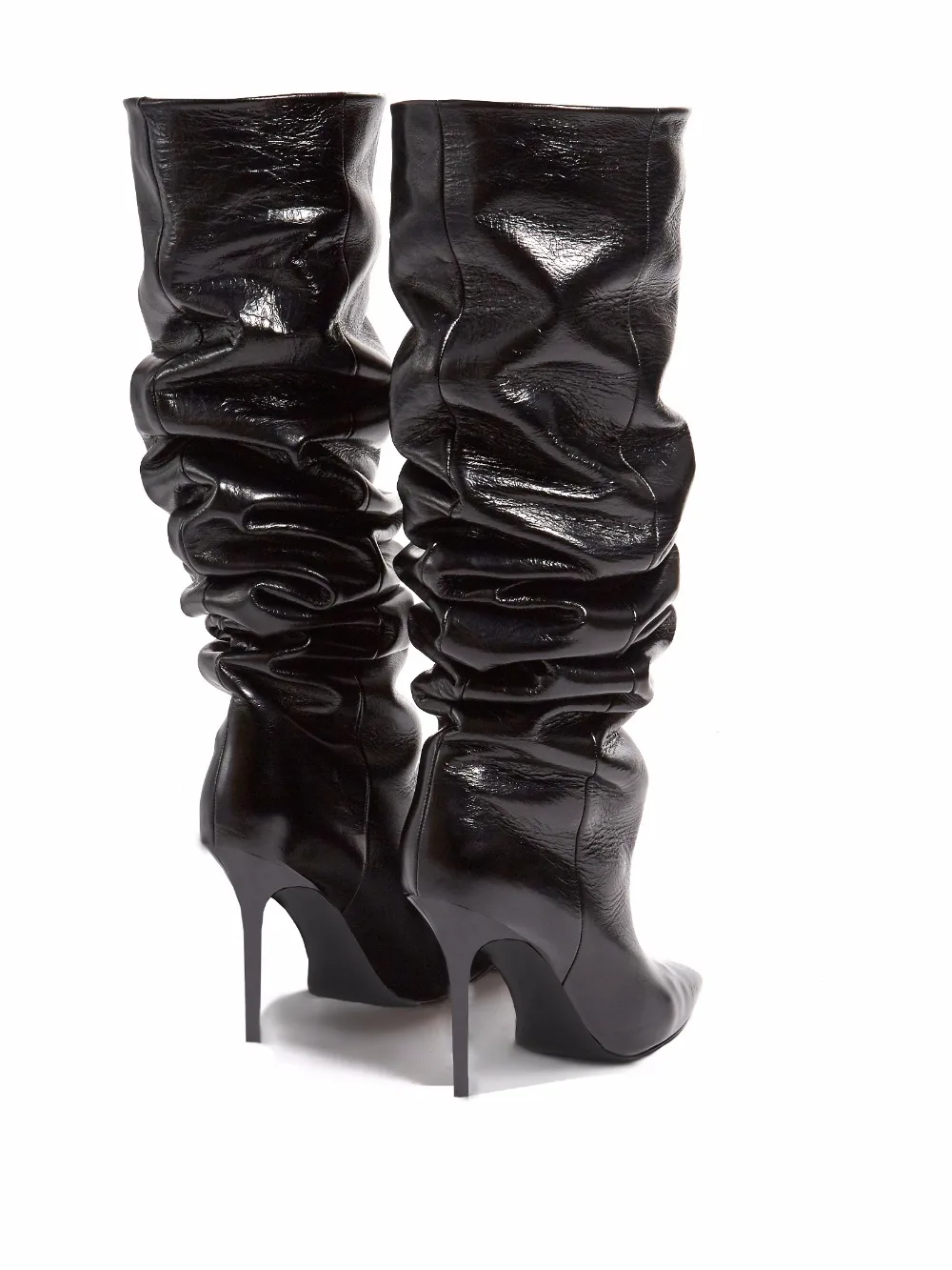 slouchy high heel boots