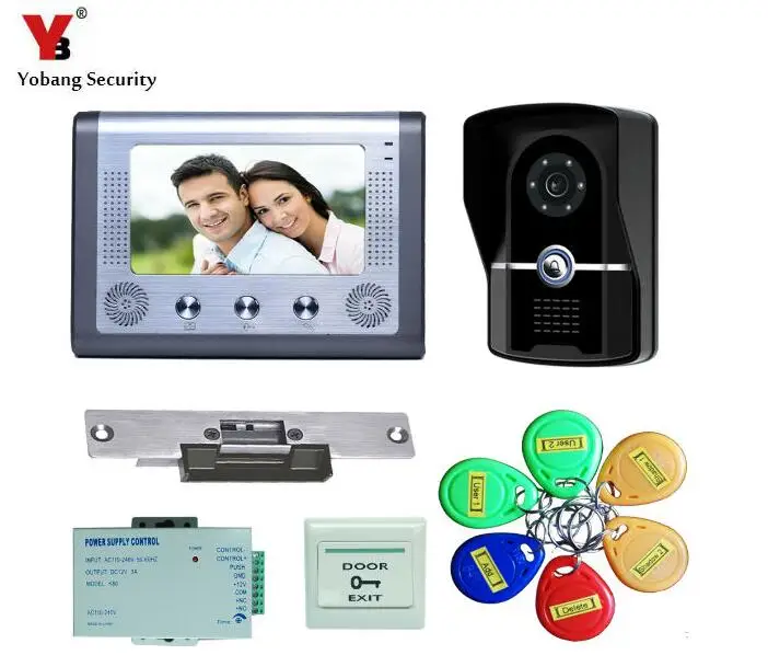 Yobang Security 7\ Home Security surveilliance IR Camera door intercom video Door Phone System with Door Eye Visual Doorbell