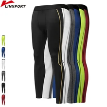 Для мужчин сжатия Спорт брюки бег колготки Fit основа сухого Слои Фитнес Брюки Спортивная Бодибилдинг узкие леггинсы