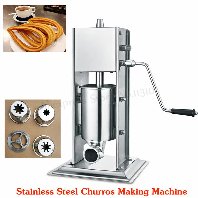 Commercial Vertical Sausage Stuffer Stainless Steel 3L Sausage Filler Spanish Churro Machine