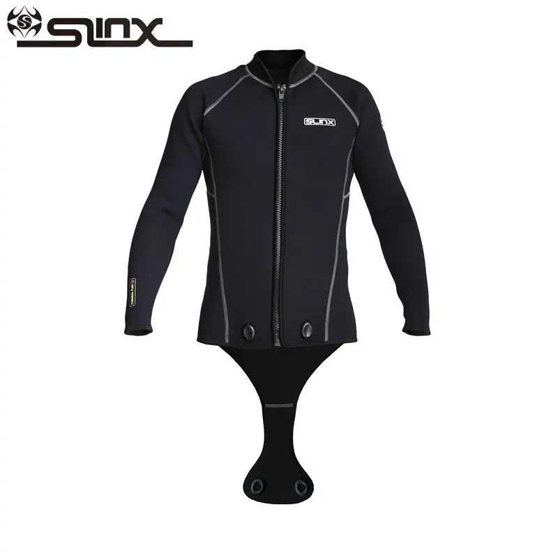 3mm Neoprene Wetsuit Men Scuba Diving Jacket Keep Warm Long Sleeve