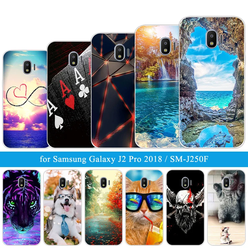 Чехол для Samsung Galaxy J2 Pro 2018 Мягкий силиконовый чехол SM-J250F/J2 | Мобильные телефоны и