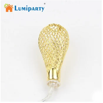 

LumiParty 28 leds String Light Christmas Garland Light Fairy Wedding Festival Home Decoration hollow pendant EU Plug Golden