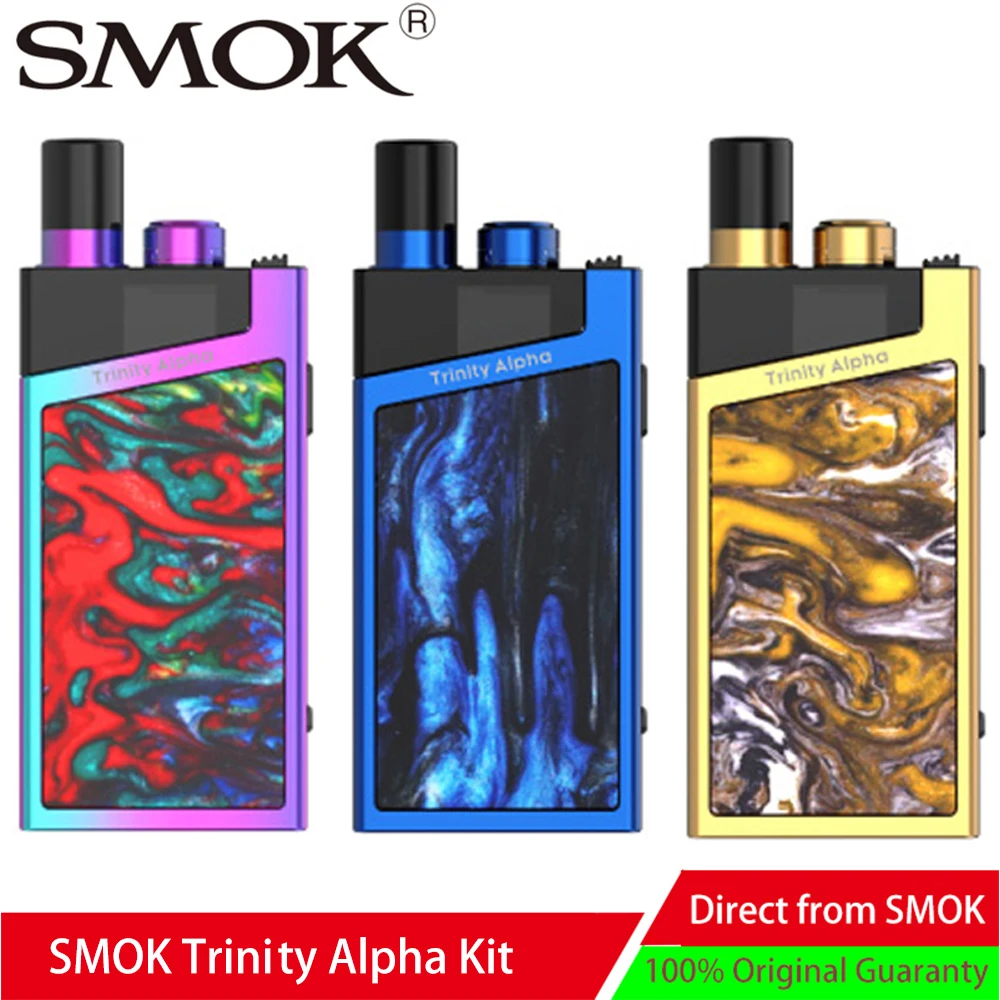 

Pod System Vape kit SMOK Trinity Alpha Kit 1000mAh 2.8ml Cartridge vaporizer Electronic cigarette vape SMOK kit e cigarette