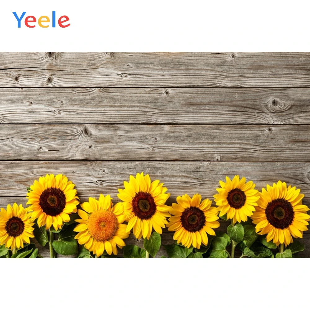 Yeele деревянная доска подсолнухи свежий цветок ПОРТРЕТНАЯ ФОТОГРАФИЯ фоны индивидуальные фотографические фоны для фотостудии